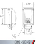 Tough As Nails One Gang Weatherproof In Use Outlet Cover dimensions drawing, 4.63" height, 3.23" width, gray aluminum.