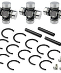 3 Pack Front And Rear Prop Shaft U Joint Kit For RZR 900 1000 Series Including XP 900 XP4 900 S 1000 XP 1000 XP4 1000 General 1000 Ranger 1000 Diesel Crew 2015 2018 Replaces 3235616 3235500 3260104 2202015 2203703, metal U-joints and clips