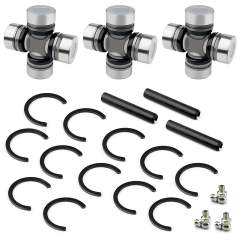 3 Pack Front And Rear Prop Shaft U Joint Kit For RZR 900 1000 Series Including XP 900 XP4 900 S 1000 XP 1000 XP4 1000 General 1000 Ranger 1000 Diesel Crew 2015 2018 Replaces 3235616 3235500 3260104 2202015 2203703, metal U-joints and clips
