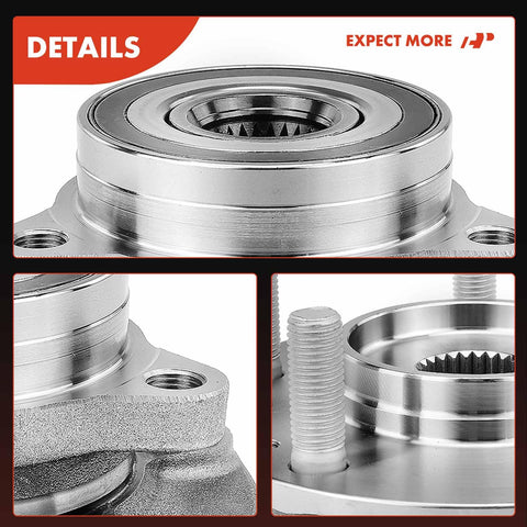 Close-up of Front Or Rear Wheel Bearing And Hub Assembly All In One With 5 Lug For Hyundai And Kia 2017 To 2023 Elantra and more