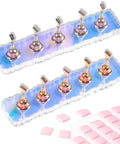 2 Piece Aurora Nail Stand Set for Painting Nails, Magnetic Nail Holder Display With 96 Removable Mounting Tapes