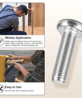 M6 30mm Pan Head Torx Security Screws 10 Pack Silver Fasteners, stainless steel screw, ideal for furniture assembly.