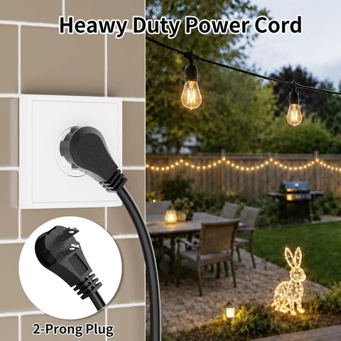 Heavy Duty 25 Ft Outdoor Extension Cord Built Like A Beast With Three Evenly Spaced Weatherproof Outlets for outdoor lighting