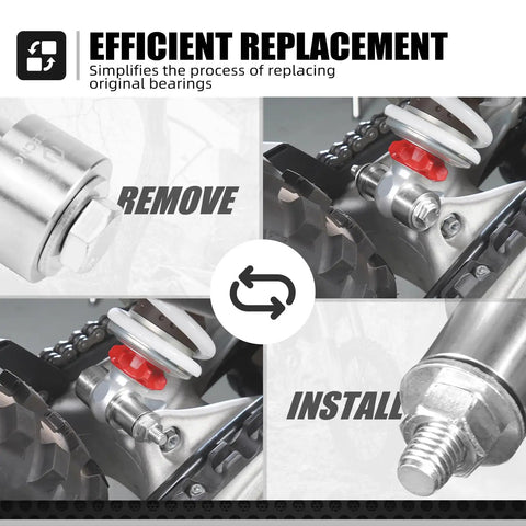 Efficient process of using Precision PDS Shock Heim Joint Press Tool Bearing Replacement Kit for 2024 to 2025 XC W Exc Dirt Bikes.