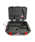 Heavy Duty Portable Parts Washer with black plastic tank, 3.5 inches deep, for efficient cleaning of tools and engine parts.