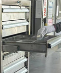 Built Like Beef Rolling Steel Tool Cabinet With Grip Tight Locking Drawers, metal drawer opening for tool storage use.