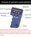 Handheld 125KHz Card Copier Dupe Kit For T5577 Chips with labeled buttons and indicators for easy use and access control