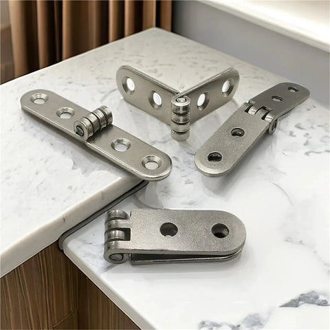 180 Degree Foldable Screw On Hinge Kit For Cabinet Doors Flap Style Flush Mount Furniture Fittings on countertop