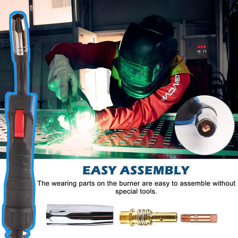 Top Tier 14-Piece MIG Welder Accessory Kit with Snap-On Gas Nozz Diffusers and Contact Tips for easy assembly and use.