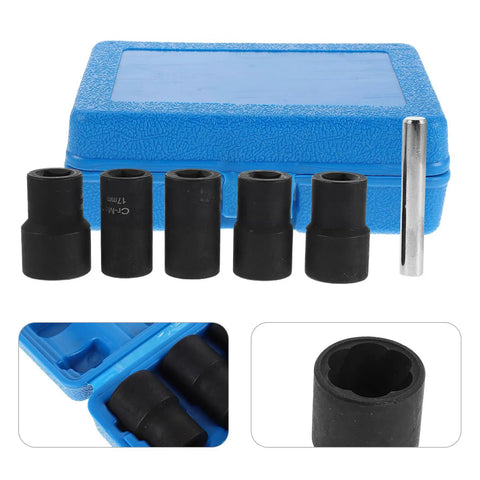 Easy Impact Socket Bolt Extractor Kit For Stripped Nuts And Screws With Steel And Plastic Build Precision Gear 17 19 21 22 24mm Sizes, case view