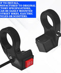 Universal 3 Speed Motorcycle Handlebar Shift Switch 22Mm 7 8 Inch Electric Bike Control Lever for Dirt Bikes and Scooters, showing mounting and control features.