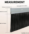 5 Pack Garage Door Brush Seal Kit With 39.37 Inch Long And 3 Inch Wide Brush Door Sweep For Roll Up Doors dimensions diagram
