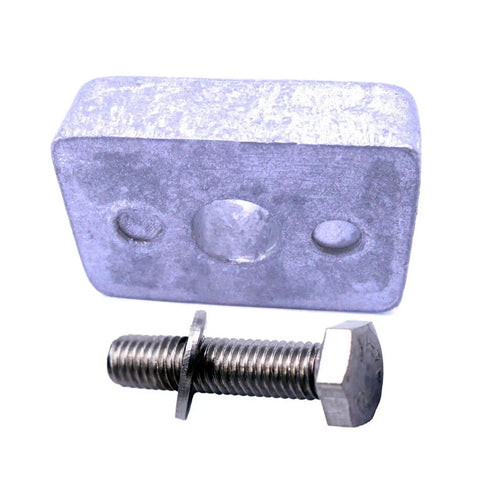 Beefy Lower Unit Anode For Outboard Gearbox 4HP 5HP 6HP Replacement Part Replaces 3H6-60218-0, durable aluminum zinc block