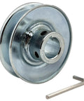 Pro Grade Single Groove V Belt Pulley For A B 5L 4L AX BX Belts, 3.5 Inch Outside Diameter, Seven Eighths Inch Bore, Zinc Plated