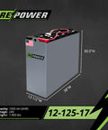 24V Forklift Battery Reconditioned Lead Acid For Electric Forklifts Heavy Duty Industrial Power Workhorse 12 125 17 Series 38x12 Warehouse Equipment Compatible With Systems, 38x13.5x30.5