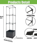 Two Pack Raised Garden Bed Planter Box With Trellis For 44 Inch Tomato Trellis And Climbing Plants, product dimensions