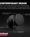 Contemporary Pismo Matte Black Dummy Door Knob For Interior Doors with minimalist design annotations.