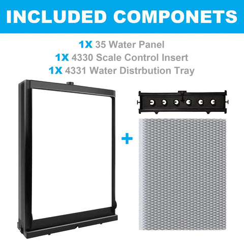 Maintenance Kit With Model 35 Water Panel Replacement Filter for Whole-House Humidifier 600 600A 600M components shown