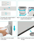 Portable AC Window Vent Kit With 5.9 Inch Exhaust Hose And Coupler Universal Window Seal For Portable Air Conditioners installation guide