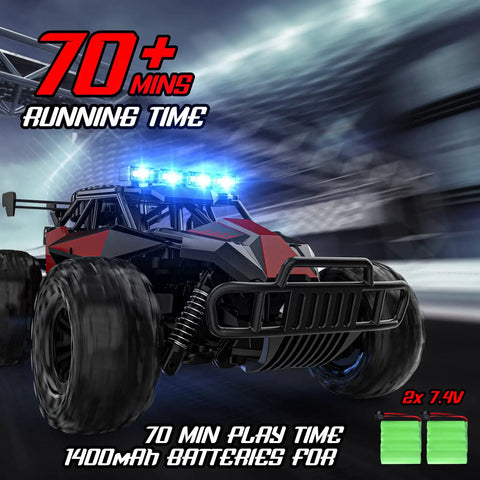 Ultra Fast One To Twelve Scale Remote Control Car Dope Off Road Monster Truck With Two Point Four GHz Radio 33 Km Per Hour Speed