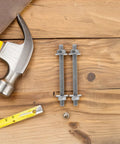 Two Pack Extended Length M8x100mm 304 Stainless Steel Threaded Rods Kit With Nuts And Washers on wooden surface with tools