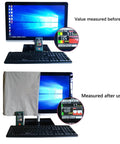 Silver Fiber Shielding Fabric for EMF Radiation Protection in use on computer