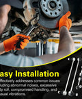 Mechanic installs Four Piece Front And Rear Sway Bar Link Kit For 2012 2015 Honda Civic And 2013 2019 Acura ILX Replaces K750125 K750126 K750604 K750605 under car