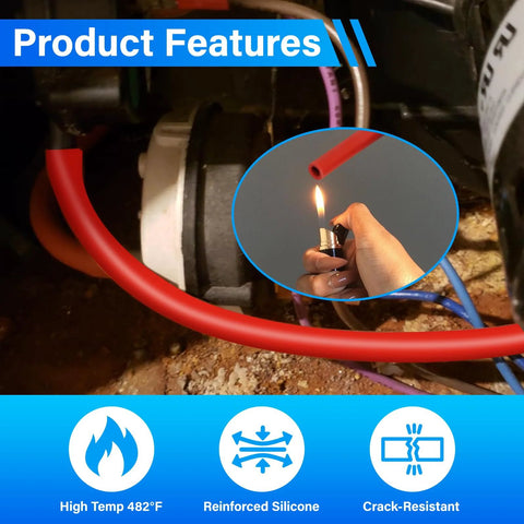 Tubo flessibile inch  inch  3/16 inch ID 19 inch ID pressostato di forno ad alta temperatura, compatibile con Rheem, Ruud, Goodman, Weather King e oltre 35 marche; ricambio n. 79 21491 83 per un'installazione rapida e senza problemi.