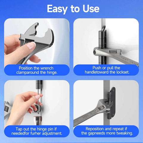 Steps to use Knuckle Bender Door Hinge Tool With Built In Hinge Pin Remover Heavy Duty Steel Realignment Tool