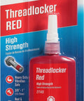 High Strength Red Threadlocker For Automotive Fasteners That Withstands Vibration And High Temperatures on a 1.22 fl oz bottle
