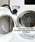 Keep Front Load Washer Door Open With Magnetic Door Prop And Flexible Hose, No-Fuss Setup, Black, Fits Most Washers And Dryers