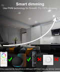 Color Changing 4 Inch RGBCW LED Recessed Ceiling Lights 12W Canless Downlight With Junction Box 1080 Lumens Bluetooth Dimmable