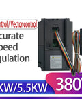 380V 5.5KW Variable Frequency Drive For 3 Phase Motors Industrial Grade VFD Inverter with display and wiring