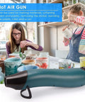 Compact Mini Hot Air Gun For DIY Pros Two Temperature Settings 662F High And 482F Low With Silicone Brush Kit on table