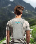 Man wearing 2L Hydration Backpack With Ultra Lightweight Breathable Mesh Reflective Vest And Ergonomic Adjustable Straps for hiking