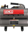Tough As Nails Twin Tank Air Compressor Beefed Up With A 2.5 Horsepower Cast Iron Direct Drive Motor Pumping Out 4.4 SCFM At 100 Psi. Compact design with twin tanks and sturdy build.