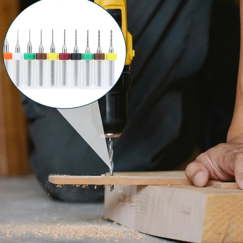 Pro Grade Micro Drill Bit Set 0.1mm To 1.0mm Tungsten Steel Tiny Twist Bits used for precise woodworking