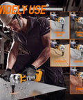 Awesome Cordless Metal Nibbler Compatible With DeWalt 20V Battery Brushless Metal Cutter with 3 Speed Settings in action on stainless steel.