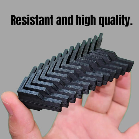 Twelve Pack Heavy Duty Corner Braces For Garage Shelving Systems Solid Black Steel Rack Connectors No Sweat Install Compatible With Whalen Style Storage Frames Legit Tough And Built To Take A Beating