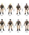 56 In 1 Army Men Toys Set For Boys Ages 4 To 12 Featuring Military Trucks Helicopters Kayaks Motorcycles Action Figures And Weapon Gear A Complete Playset For Birthday Gifts Party Favors And Creative Battle Adventures showing action figures in military gear.