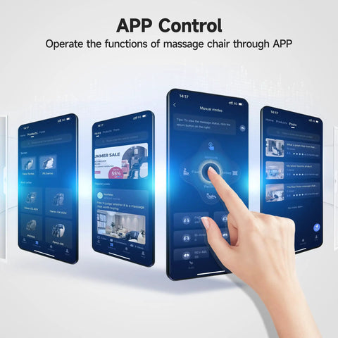 Full Body Massage Chair With Phone Controller And Heart Health Readout Zero Gravity 3D SL Track Recliner With App Control interface