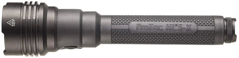 ProTac HL 5X 3500 Lumen MultiFuel Rechargeable Tactical Flashlight with textured grip shown horizontally on white background.