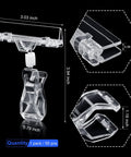 50 Pack Plastic Sign Holder Clips With Swivel Rotatable Ball Joint Design For Price Tags, clear plastic dual clip display clip, 3.94 inch