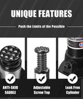 Features of 6 Ton Hydraulic Bottle Jack With Carrying Case For Home And Shop Lifts From 8.5 To 16.25 Inches, 12,000 Lb Capacity