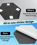 12 Pack Hexagon Acoustic Foam Panels Self Adhesive Sound Proof Wall Tiles with self-adhesive backing design.