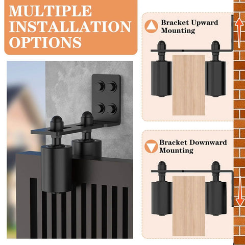Beefy Sliding Gate Roller Guide Kit With Heavy Duty Steel L Bracket And Adjustable 3 Inch Nylon Wheel Support Upward Downward Mounting