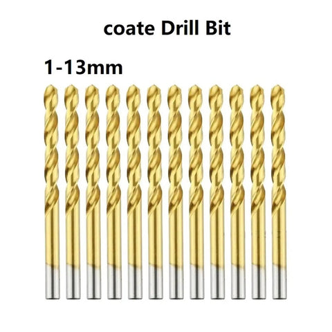 Get The Job Done With These 5Pc Cobalt Hss Drill Bits For Stainless Steel And Tough Alloys Featuring A Hot Split Tip For Precision Work Without Walking Or Breaking. 1-13mm gold-coated drill bits set