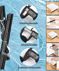 Soft Close Drawer Slides For Cabinets And Furniture, 6 To 40 Inch Length, Side Mount Rails In Black with measurements