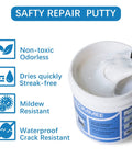 Heavy Duty Drywall Patch Kit With Scraper And Sandpaper 17 Oz Spackle Paste For Wall Holes And Creases Quick Easy DIY Fix