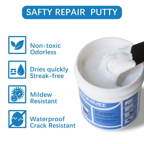 Heavy Duty Drywall Patch Kit With Scraper And Sandpaper 17 Oz Spackle Paste For Wall Holes And Creases Quick Easy DIY Fix